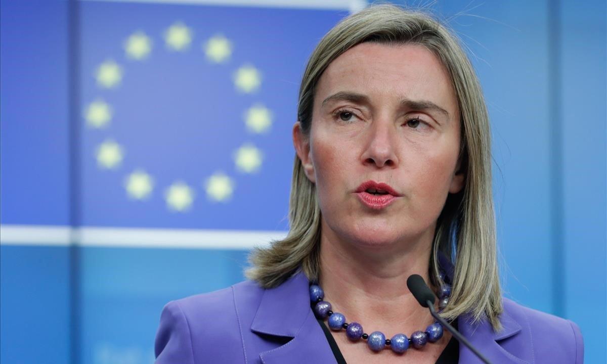La alta representante de la Union Europea para la Política Exterior, Federica Mogherini.