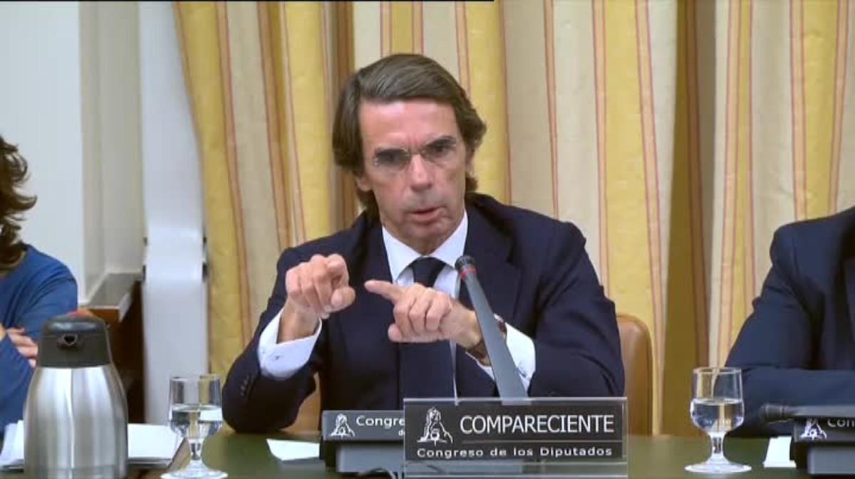 Així ha sigut la compareixença d'Aznar: tots els detalls