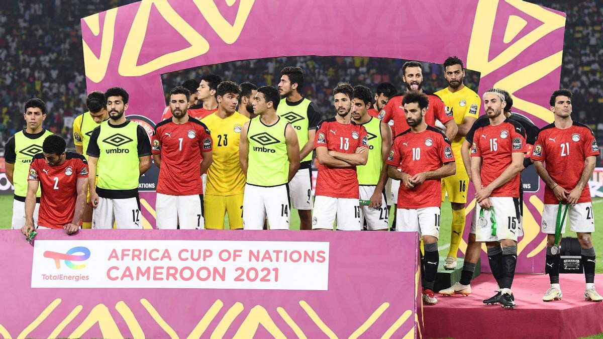 Los jugadores de Egipto, tras recibir las medallas que no se colgaron. Los jugadores de Egipto, tras recibir las medallas que no se colgaron.