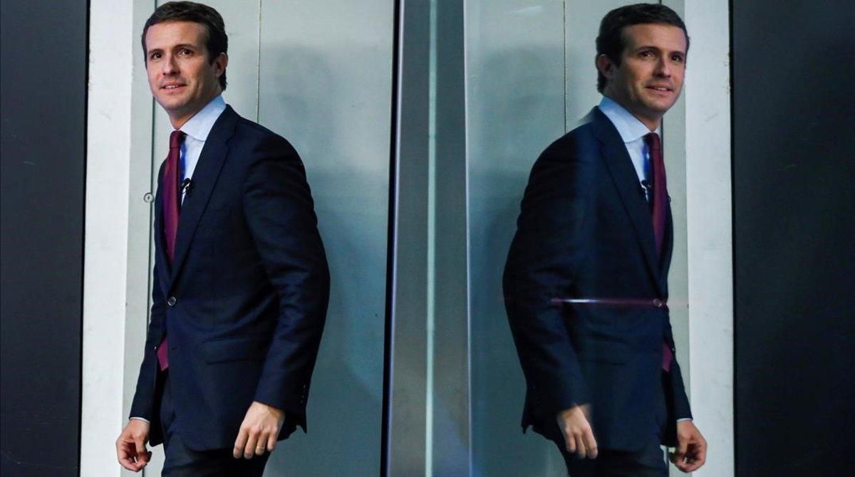 Pablo Casado, tras una reunión del PP en Génova, en una foto de archivo. Pablo Casado, tras una reunión del PP en Génova, en una foto de archivo.