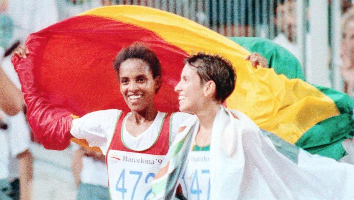 Derartu Tulu y Elana Meyer, dos campeonas contra el racismo en Barcelona-92