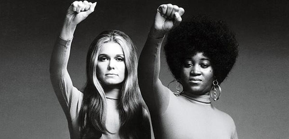 Steinem con la también activista Dorothy Pitman Hughes, con la que fundó la Women’s Action Alliance y la revista feminista ‘Ms’.