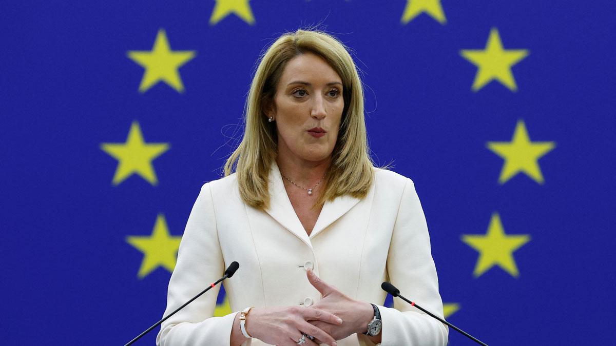 Roberta Metsola, elegida presidenta del Parlamento Europeo.
