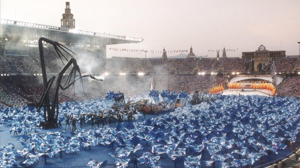 Ceremonia de inauguración de los Juegos Olímpicos de Barcelona.