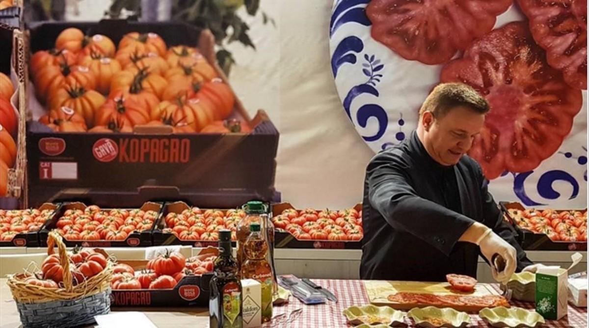 El estand del tomate Monterosa en Alimentaria. El estand del tomate Monterosa en Alimentaria.