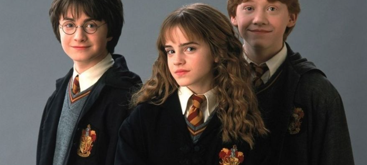 Los tres protagonistas de las películas de Harry Potter.