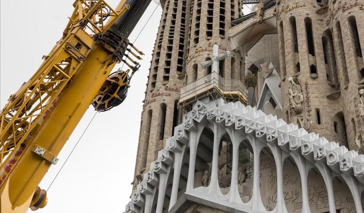 Obras en la Sagrada Família. 