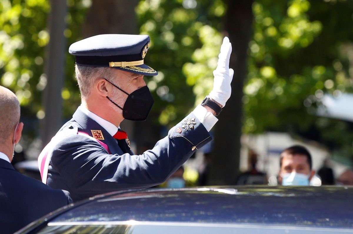 El rey Felipe VI, durante la celebración del Día de las Fuerzas Armadas. El rey Felipe VI, durante la celebración del Día de las Fuerzas Armadas.