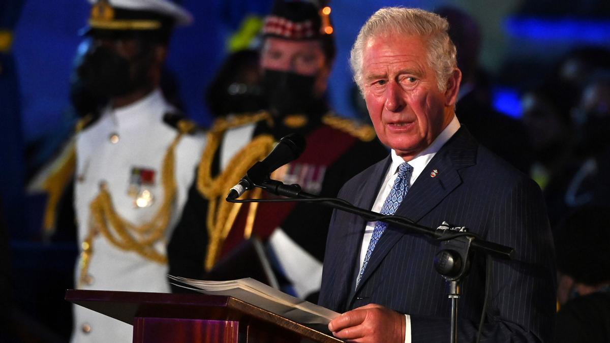 El príncipe Carlos, durante la conferencia de la ceremonia de inauguración presidencial de la nueva república de Barbados, el 30 de noviembre.
