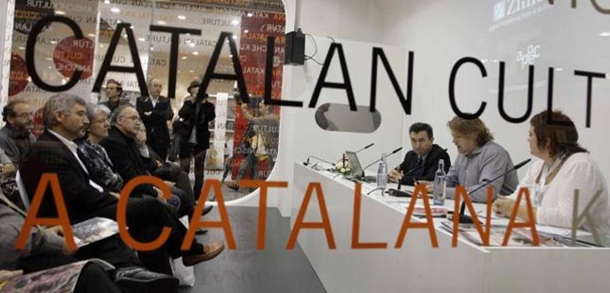 El stand de Catalunya en la Feria del Libro de Fráncfort del 2007