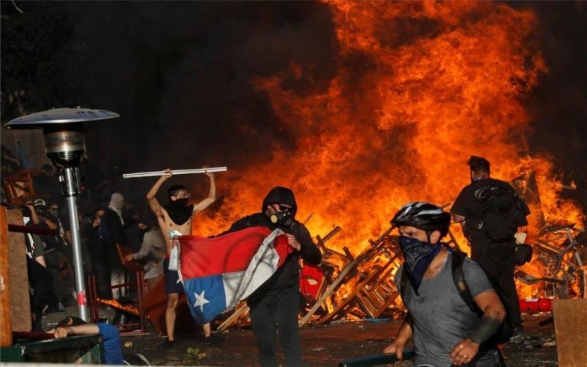 Protestas violentas en Chile. Protestas violentas en Chile.