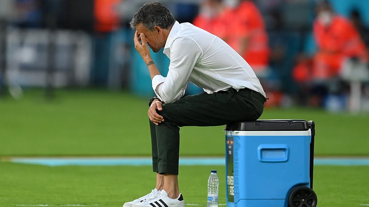 Luis Enrique, durante el partido España- Suecia Luis Enrique, durante el partido España- Suecia