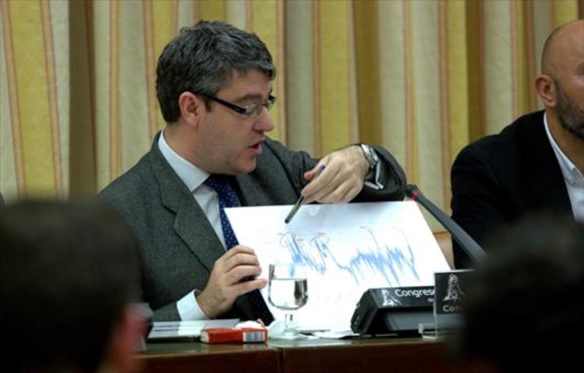 El ministo de Energía, Álvaro Nadal, durante una comparecencia en el Congreso. El ministo de Energía, Álvaro Nadal, durante una comparecencia en el Congreso.
