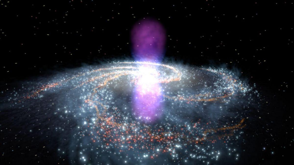 Las "burbujas" en el centro de la Vía Láctea fueron creadas por nuestro agujero negro supermasivo