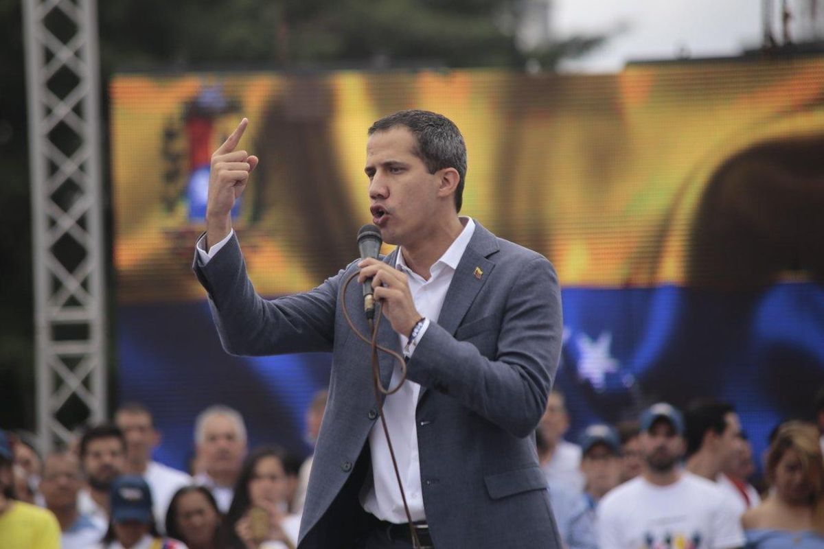 El presidente interino de Venezuela, Juan Guaido, en un acto público. El presidente interino de Venezuela, Juan Guaido, en un acto público.
