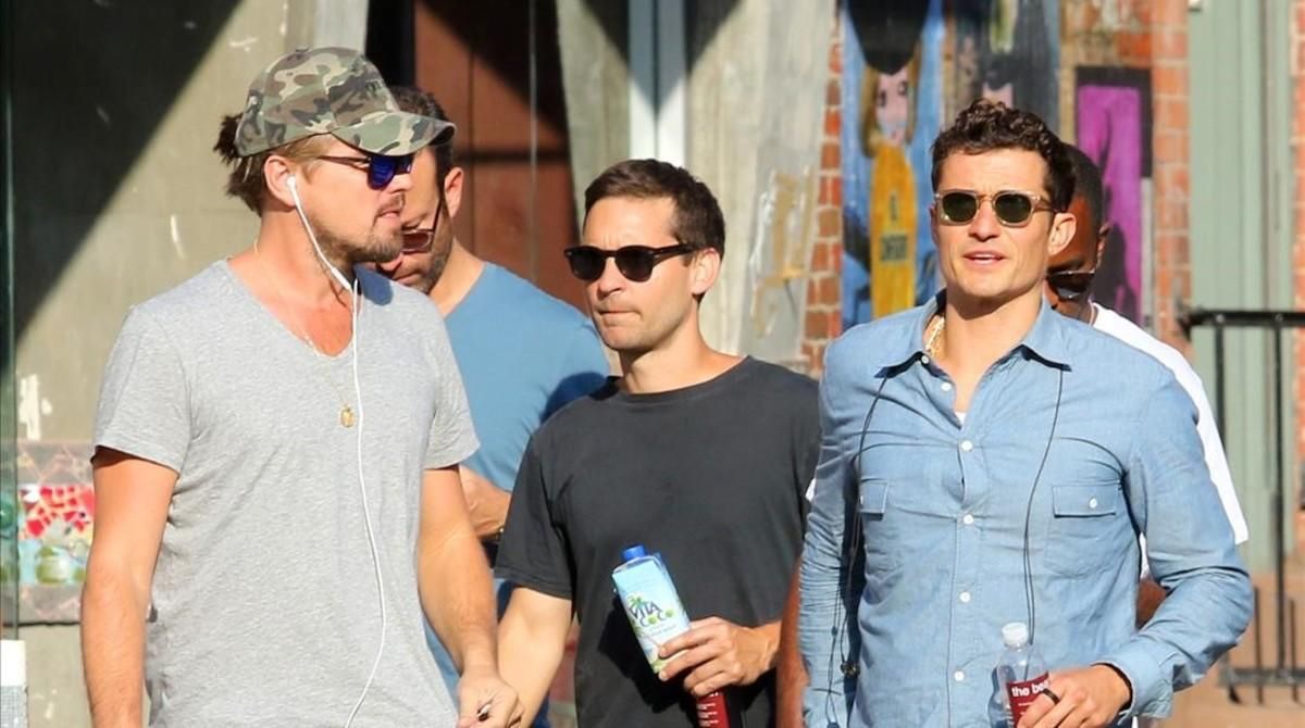 Leonardo Dicaprio, Tobey Maguire y Orlando Bloom, el pasado miércoles en Nueva York. Leonardo Dicaprio, Tobey Maguire y Orlando Bloom, el pasado miércoles en Nueva York.