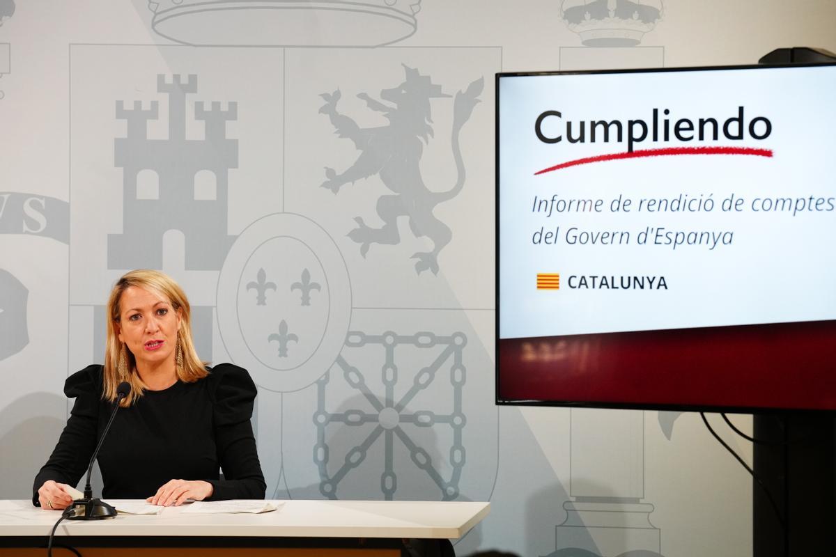 La delegada del Gobierno en Catalunya, Maria Eugènia Gay, en rueda de prensa