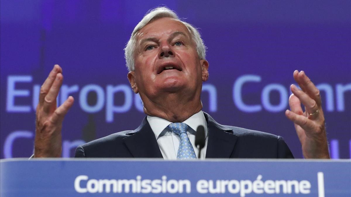 El negociador jefe de la UE para el ’brexit’, Michel Barnier, este viernes en Bruselas.