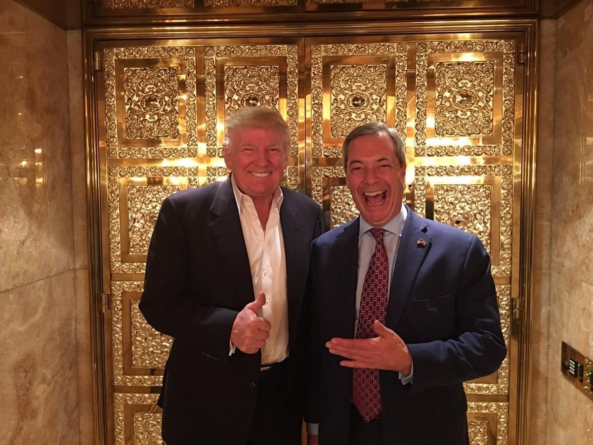 Nigel Farage, en su encuentro con Trump.