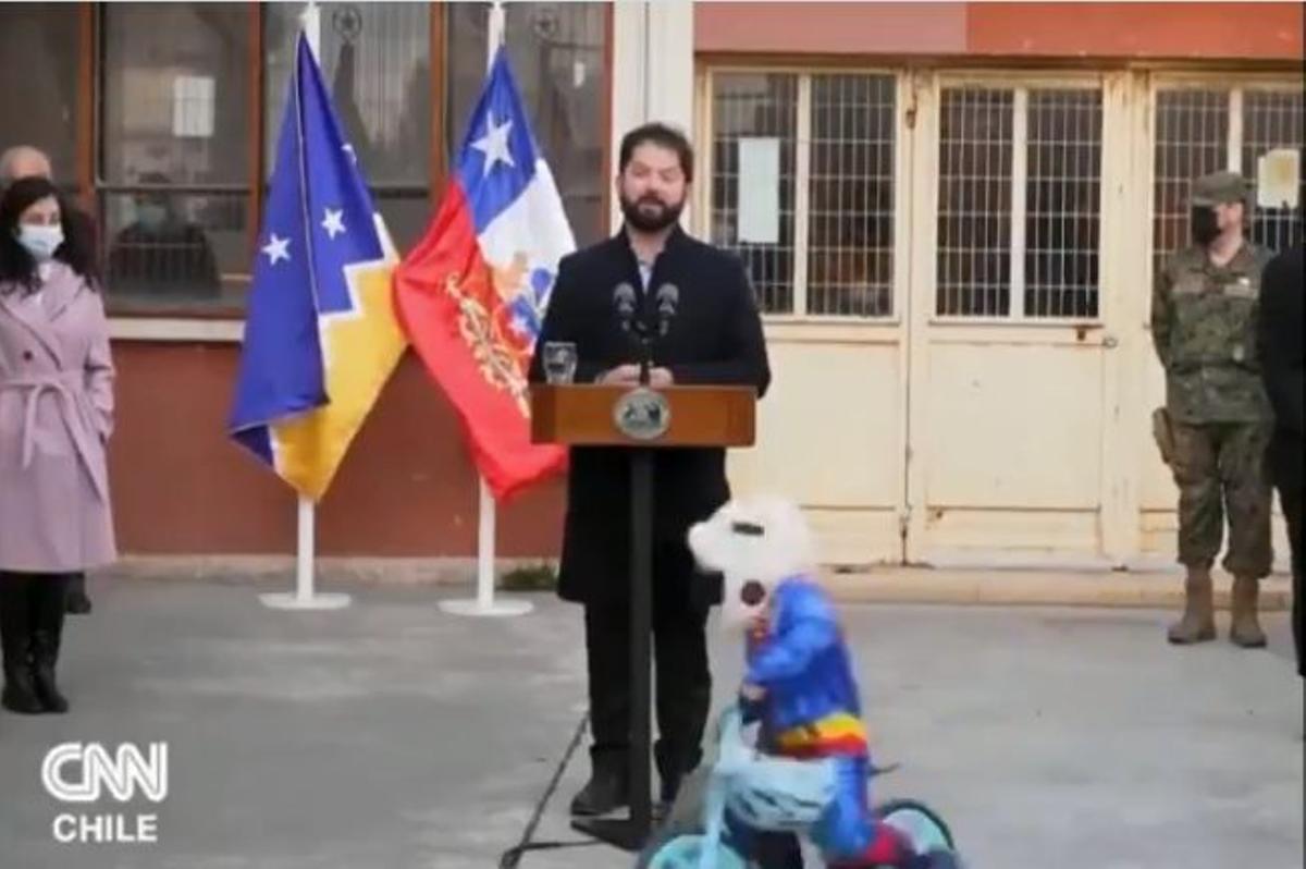Captura del vídeo del discurso de Gabriel Boric, presidente de Chile.