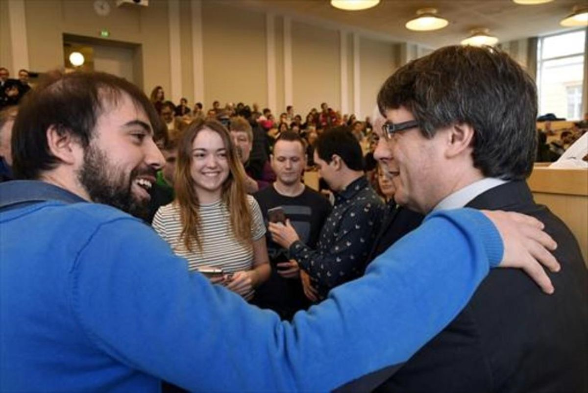 Puigdemont, en un acto en la Universidad de Helsinki, el viernes. Puigdemont, en un acto en la Universidad de Helsinki, el viernes.