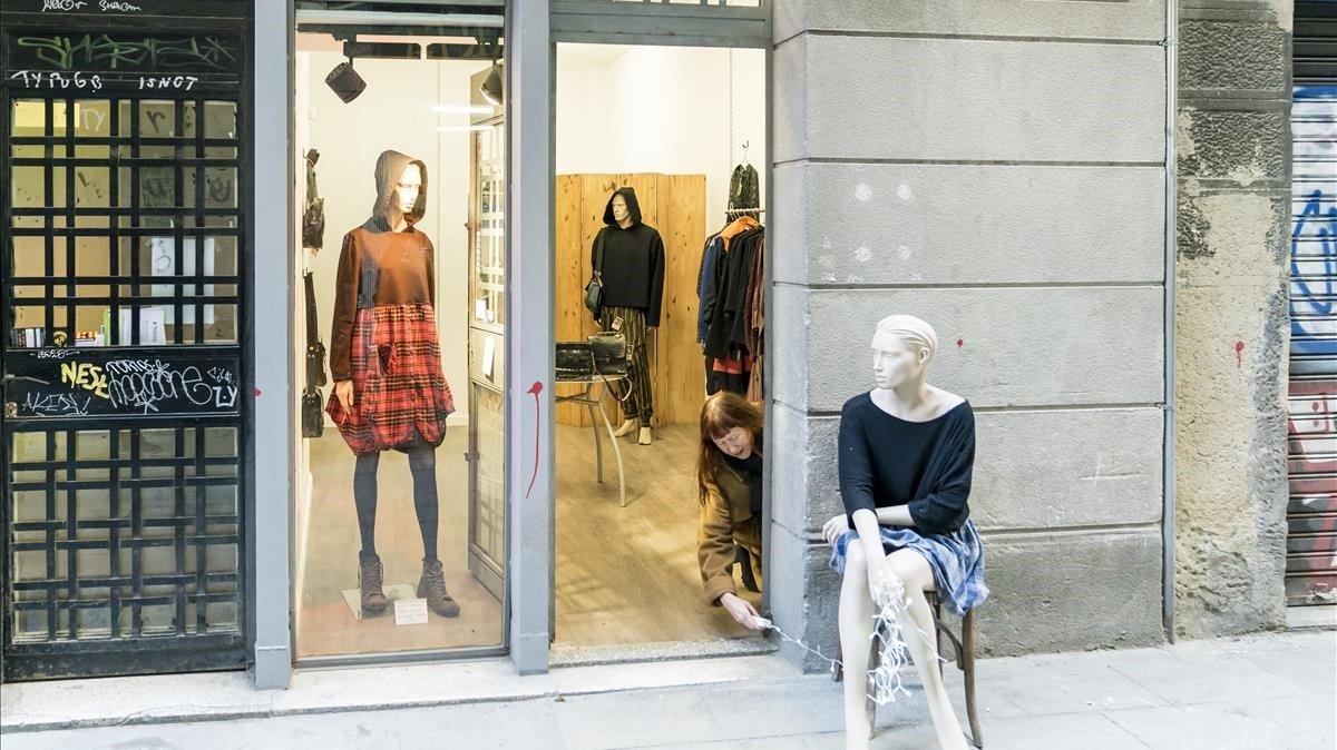 The Post-Industrial Fashion shop, comercio situado en uno de los Baixos de Protecció Oficial de 2018.