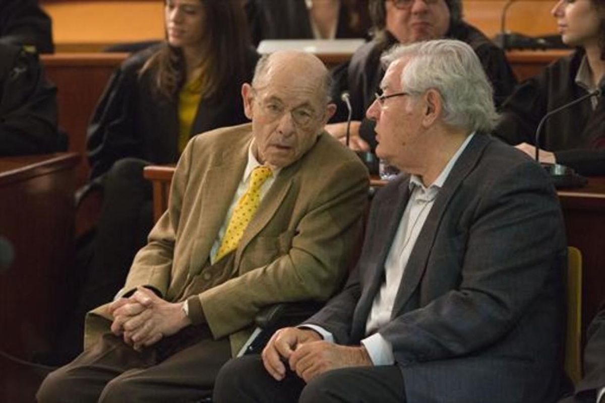 Fèlix Millet, junto a Jordi Montull, en la Audiencia de Barcelona, en abril del 2014. Fèlix Millet, junto a Jordi Montull, en la Audiencia de Barcelona, en abril del 2014.