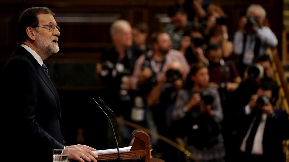 El presidente del Gobierno, Mariano Rajoy, en una reciente intervención en el Congreso El presidente del Gobierno, Mariano Rajoy, en una reciente intervención en el Congreso