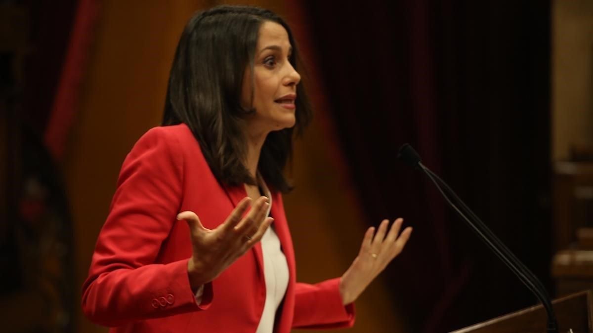 Inés Arrimadas en el Parlament. Inés Arrimadas en el Parlament.