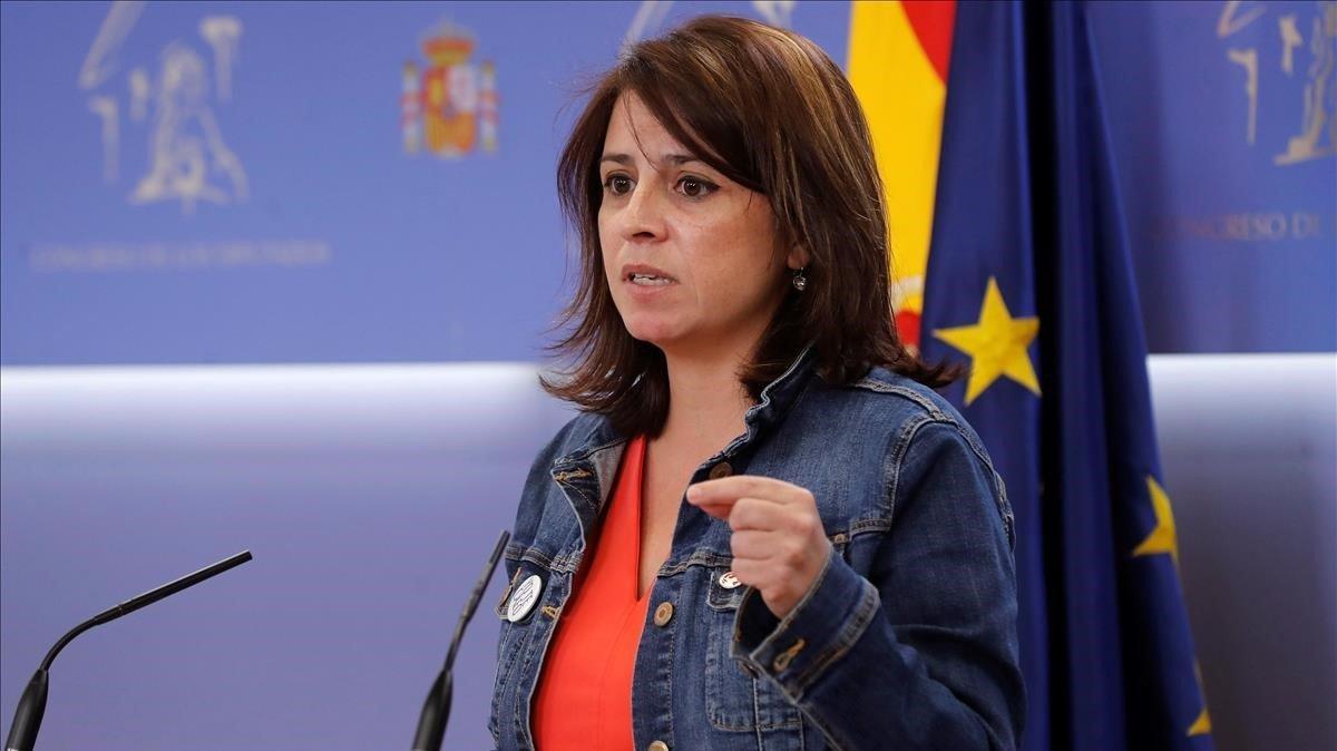  La portavoz parlamentaria del PSOE, Adriana Lastra.