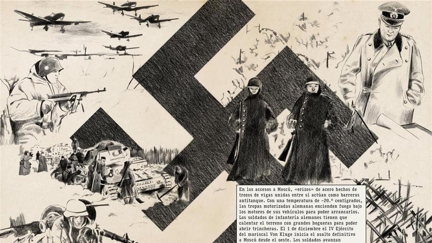 La segunda guerra mundial contada en sobrecogedoras ilustraciones