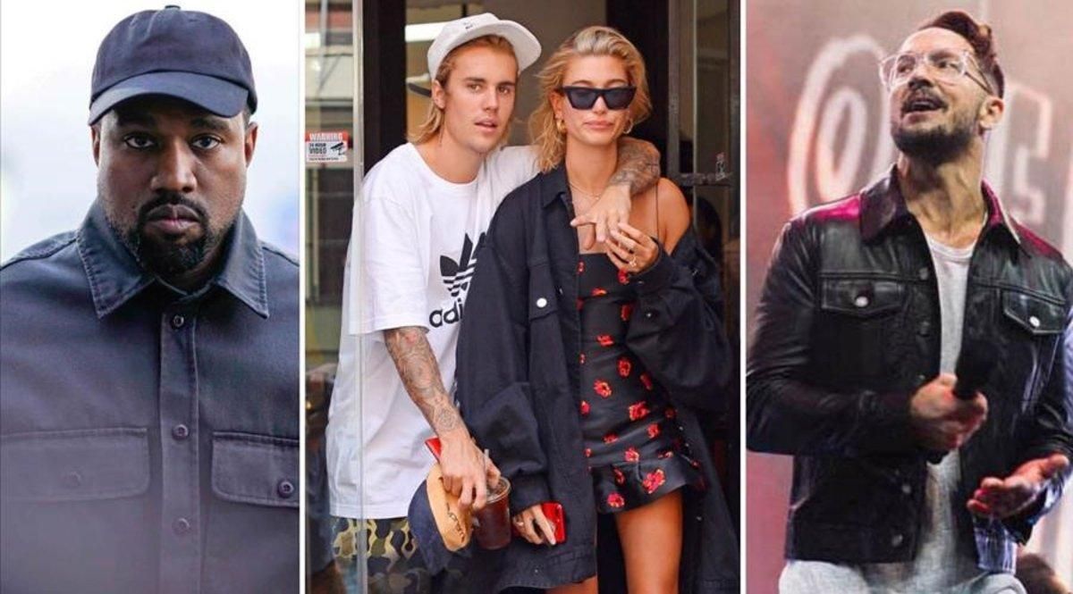 Kanye West, Justin Bieber y Hailey Baldwin, y el pastor Carl Lentz. Kanye West, Justin Bieber y Hailey Baldwin, y el pastor Carl Lentz.