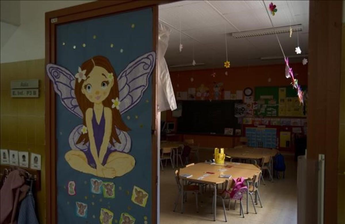 Aula del colegio Frederic Mistral, en L’Hospitalet de Llobregat, afectado hace unos años por el cierre de líneas de P3. Aula del colegio Frederic Mistral, en L’Hospitalet de Llobregat, afectado hace unos años por el cierre de líneas de P3.