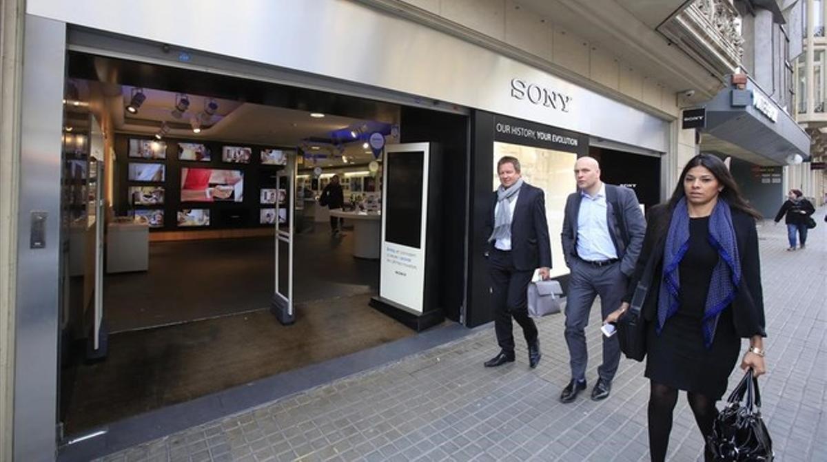 Tienda de Sony en la Rambla de Catalunya.
