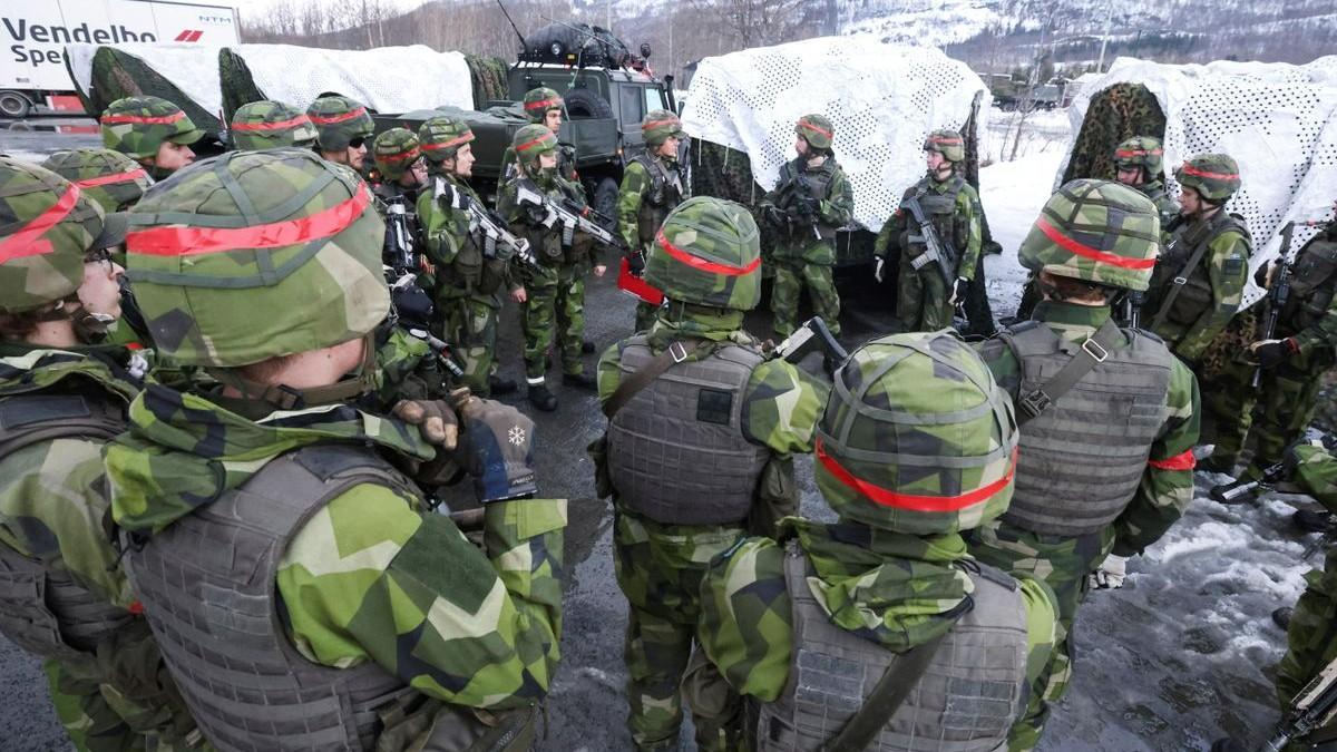 Soldados suecos, en una operación conjunta con la OTAN, en marzo pasado.
