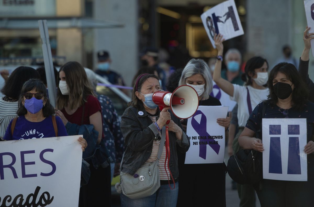 Protesta contra la violencia machista en Madrid Protesta contra la violencia machista en Madrid