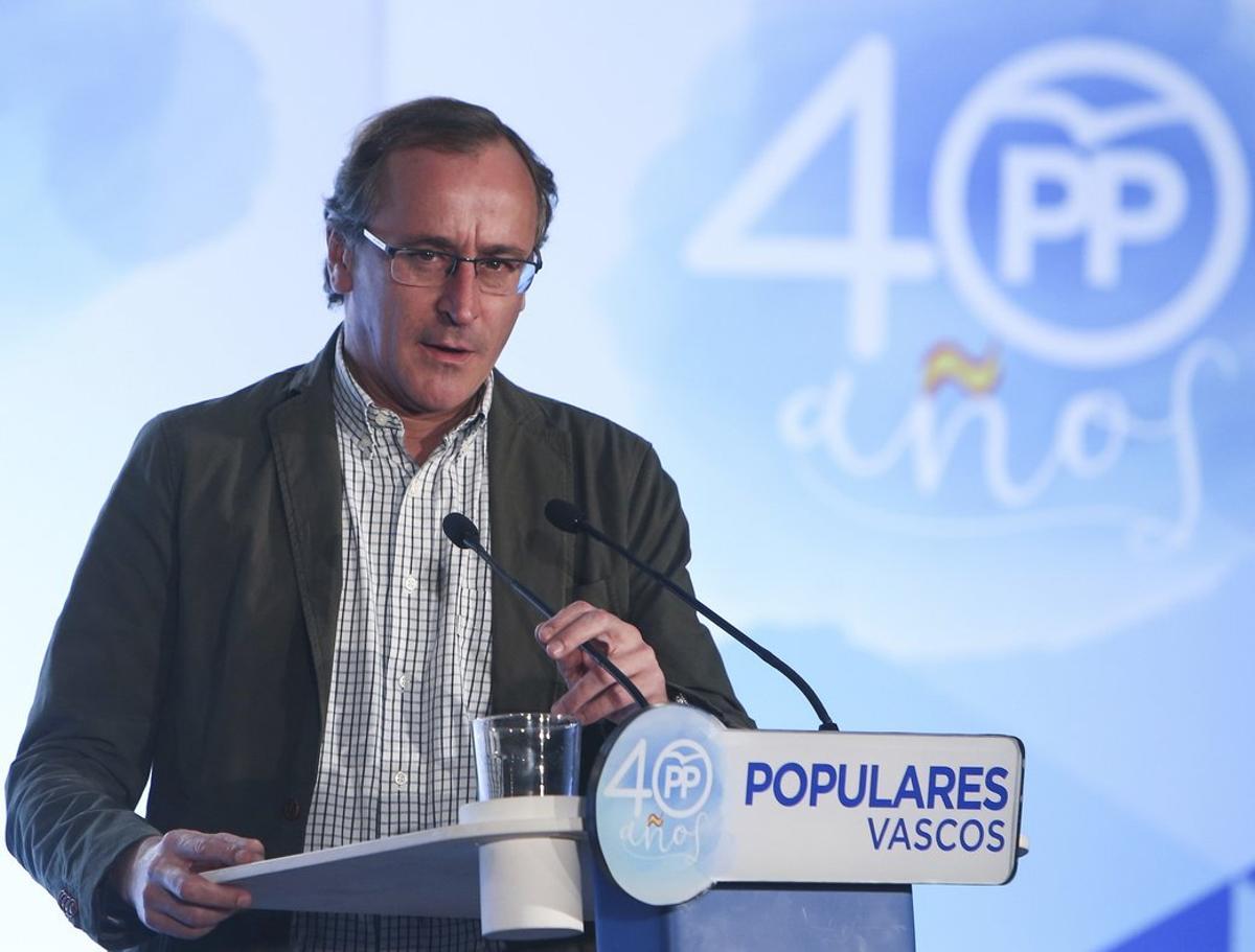 El líder del PP en Euskadi, Alfonso Alonso, en una acto en el 2017.
