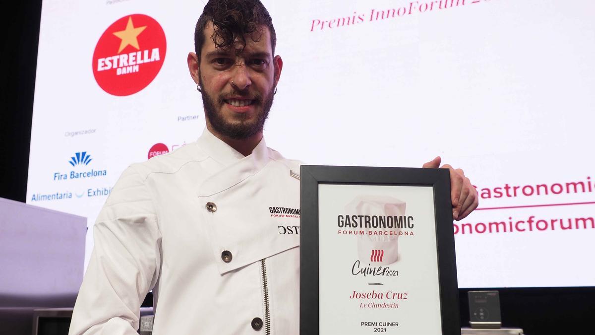 Joseba Cruz, del restaurante Le Clandestin, ganador del premio Cuiner 2021.
