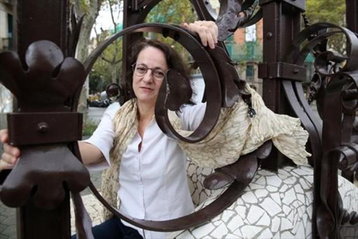 Marta Sanz, ayer, en Barcelona. Marta Sanz, ayer, en Barcelona.
