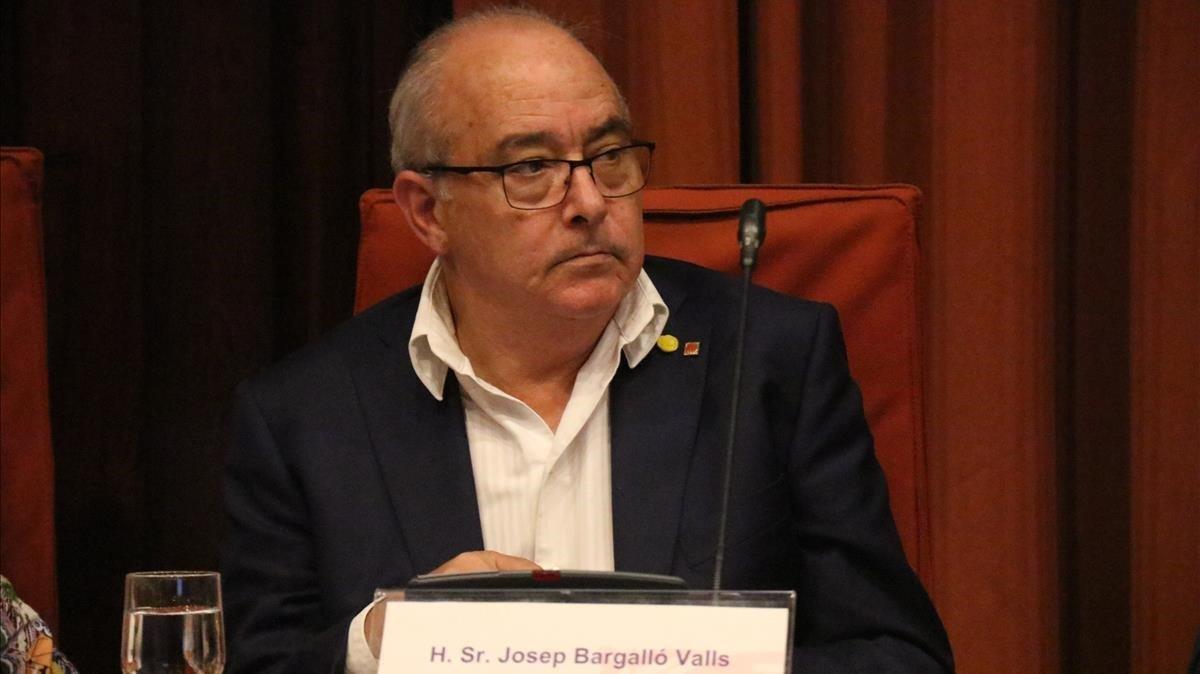 El ’conseller’ de Educación Josep Bargalló, este martes, en el Parlament.