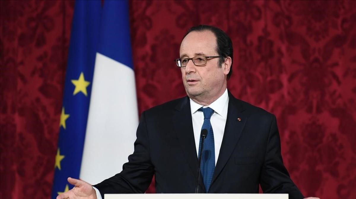 François Hollande, el pasado 8 de febrero, en un acto en el Elíseo.