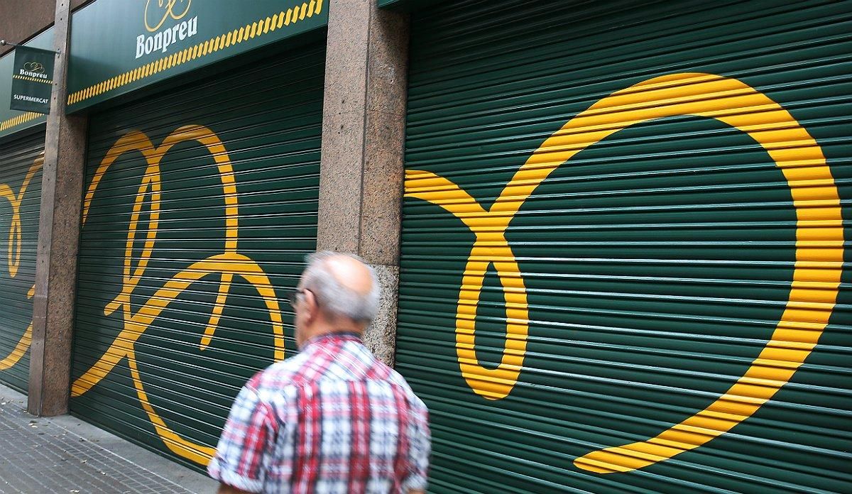 Un establecimiento de Bon Preu en Barcelona, antes de abrir. Un establecimiento de Bon Preu en Barcelona, antes de abrir.