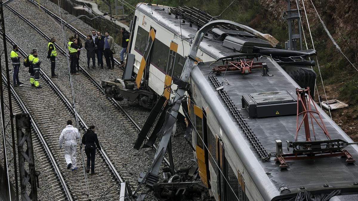 Imagen de archivo del accidente de tren en Vacarisses. Imagen de archivo del accidente de tren en Vacarisses.