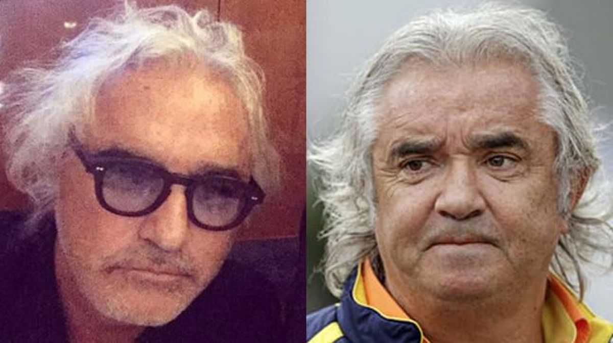 Flavio Briatore tras su operación de cirugía (izquierda) y en una imagen anterior. Flavio Briatore tras su operación de cirugía (izquierda) y en una imagen anterior.