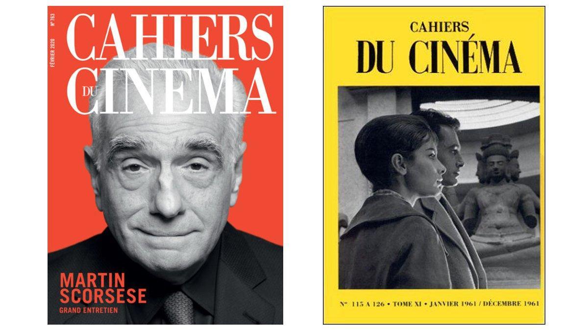 A la izquierda, la última portada de ’Cahiers du Cinéma’. A la derecha, una de las portadas históricas de la revista.