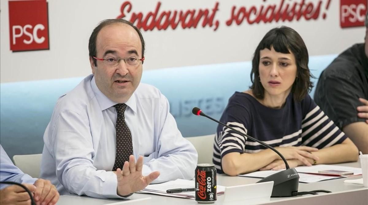 El primer secretario del PSC, Miquel Iceta, y la viceprimera secretaria y alcaldesa de Santa Coloma de Gramenet, Núria Parlón. El primer secretario del PSC, Miquel Iceta, y la viceprimera secretaria y alcaldesa de Santa Coloma de Gramenet, Núria Parlón.