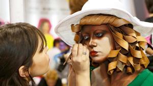Exhibición de maquillaje, en la pasada edición de Cosmobeauty Barcelona.