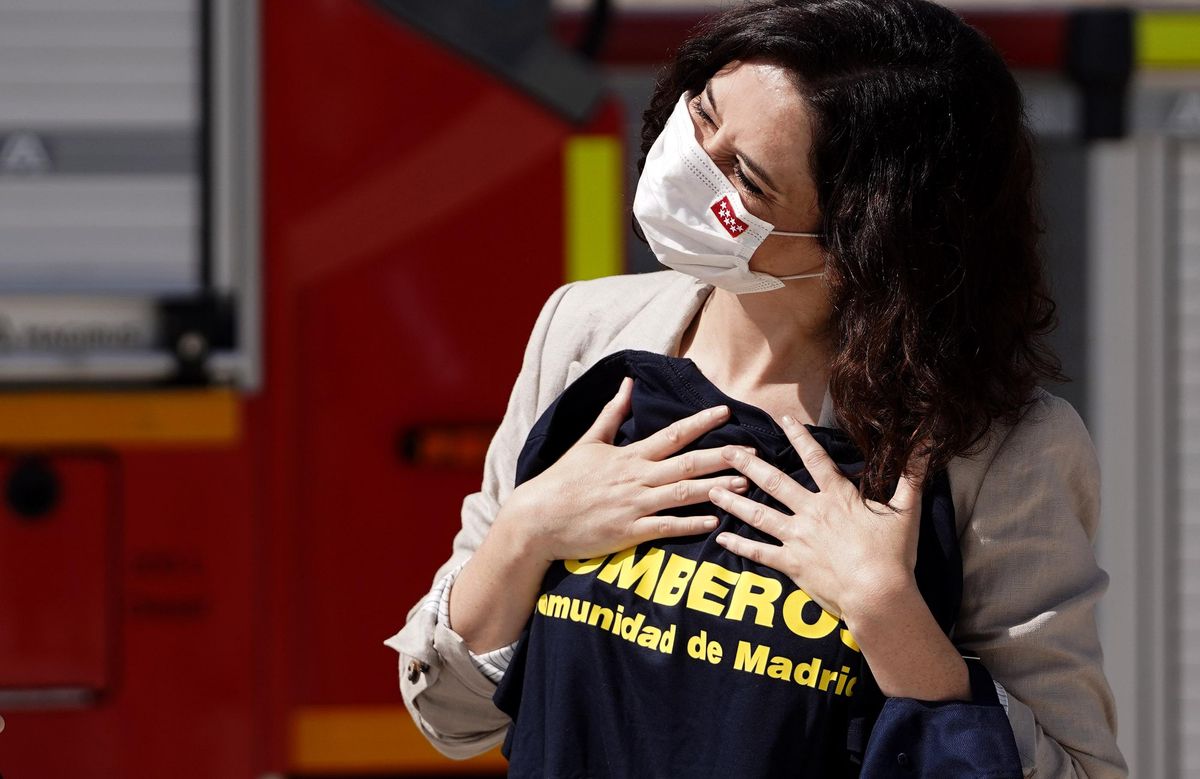 Isabel Díaz Ayuso, presidenta de la Comunidad de Madrid, durante la inauguración del Parque de Bomberos de Alcobendas. Isabel Díaz Ayuso, presidenta de la Comunidad de Madrid, durante la inauguración del Parque de Bomberos de Alcobendas.