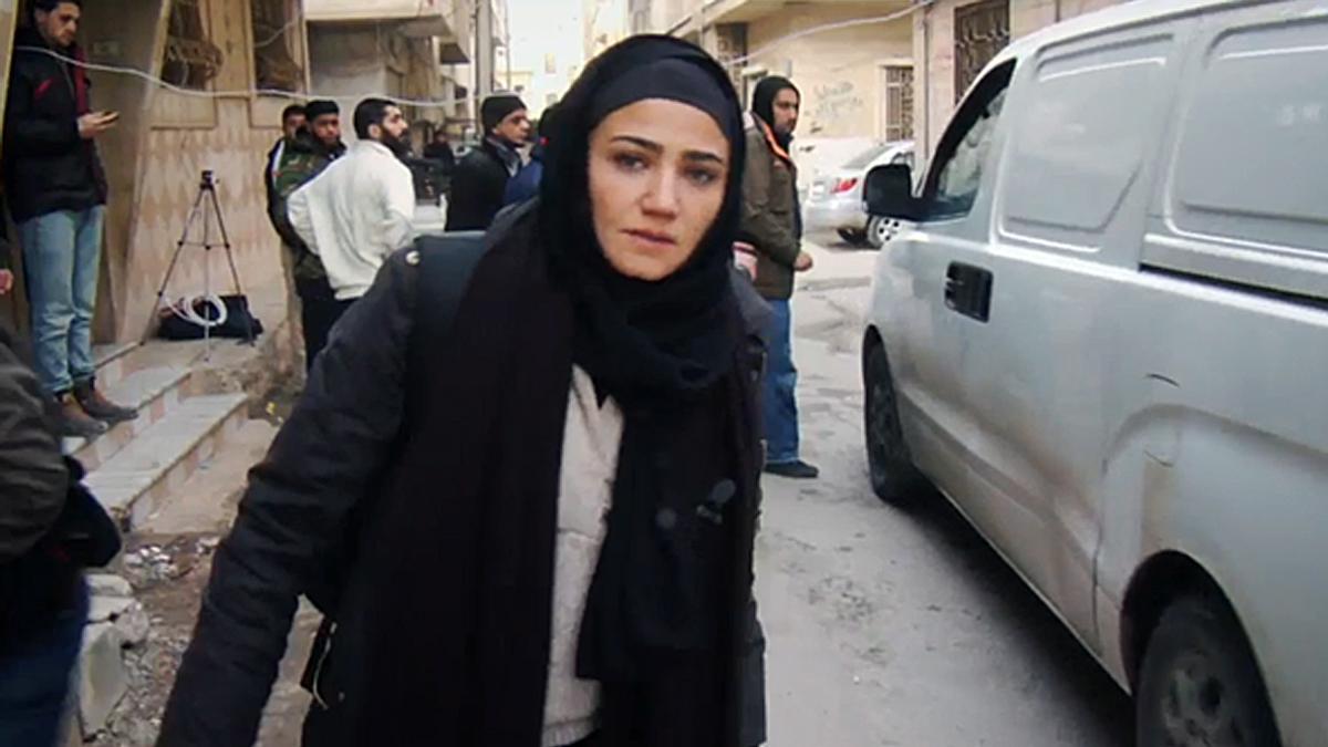 Mayte en la masacre de Homs (Siria, 2012).