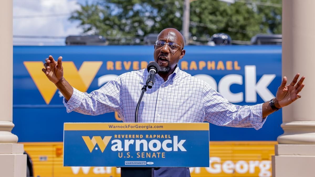 El candidato demócrata por Georgia Raphael Warnock. El candidato demócrata por Georgia Raphael Warnock.